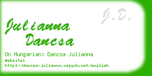 julianna dancsa business card